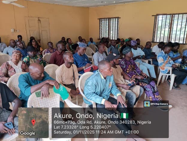 Farmer training session