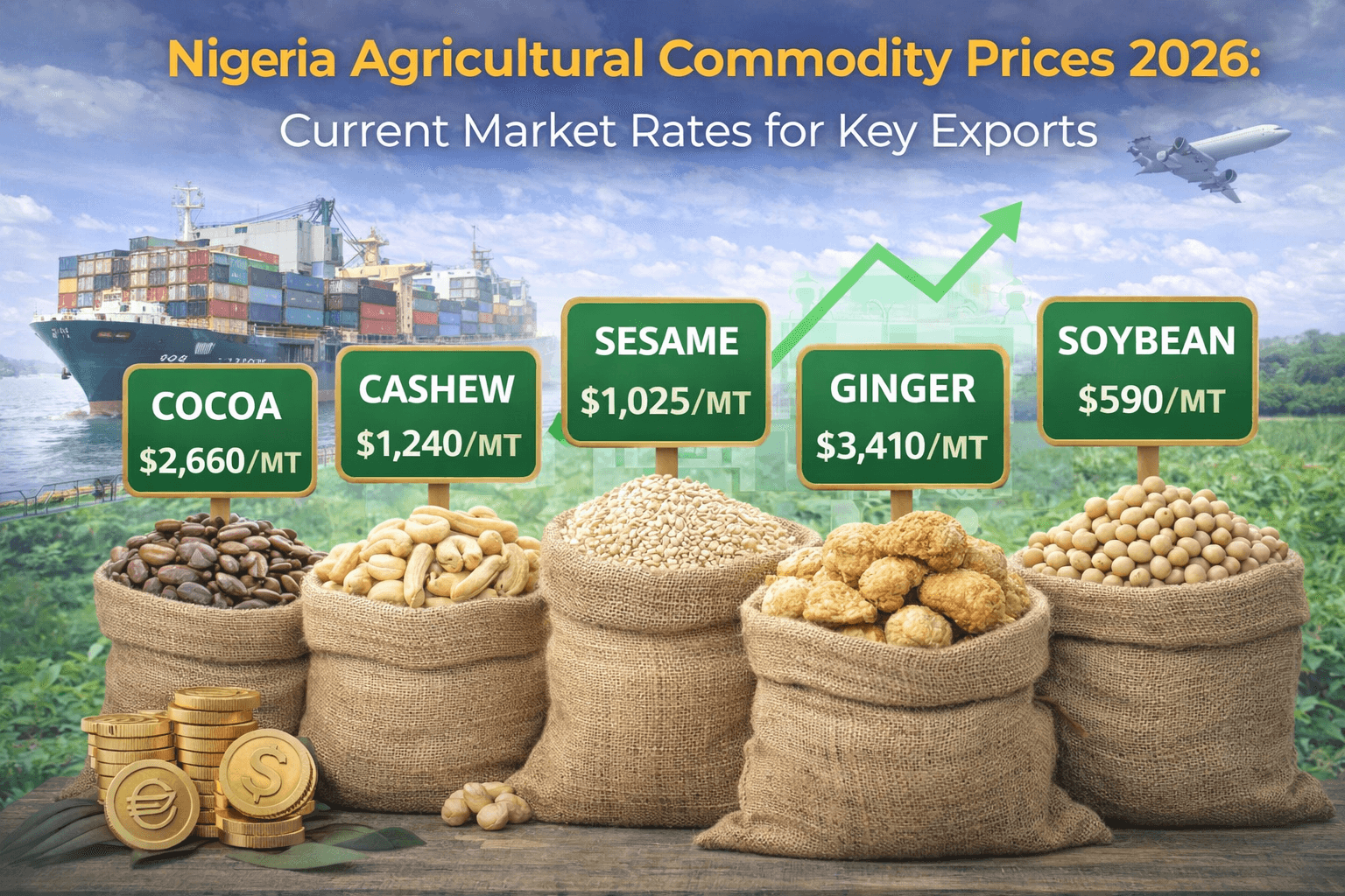Nigeria Agricultural Commodity Prices 2026: Current Market Rates for Key Exports